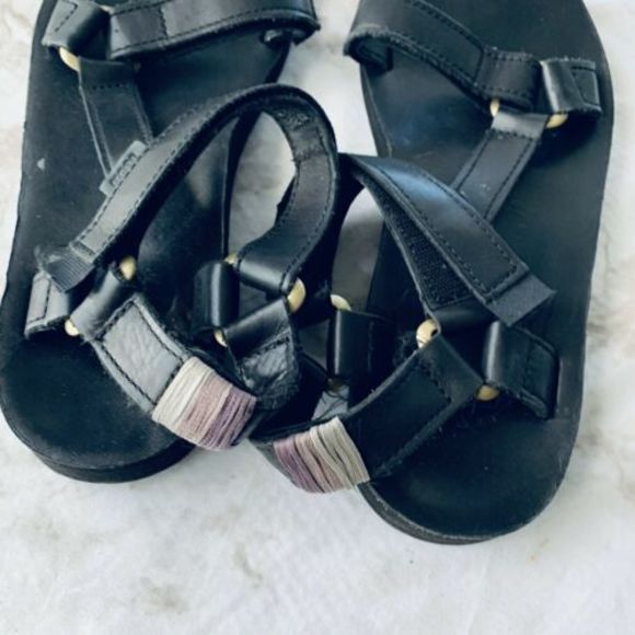 Teva Black Original Universal Craft Leather Sandal - Picture 4 of 4